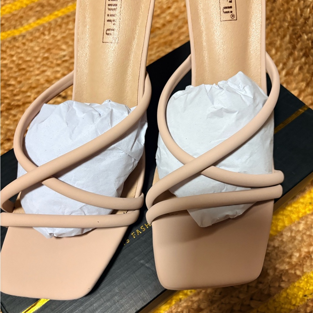 Elegant Nude Strappy Women's Sandals